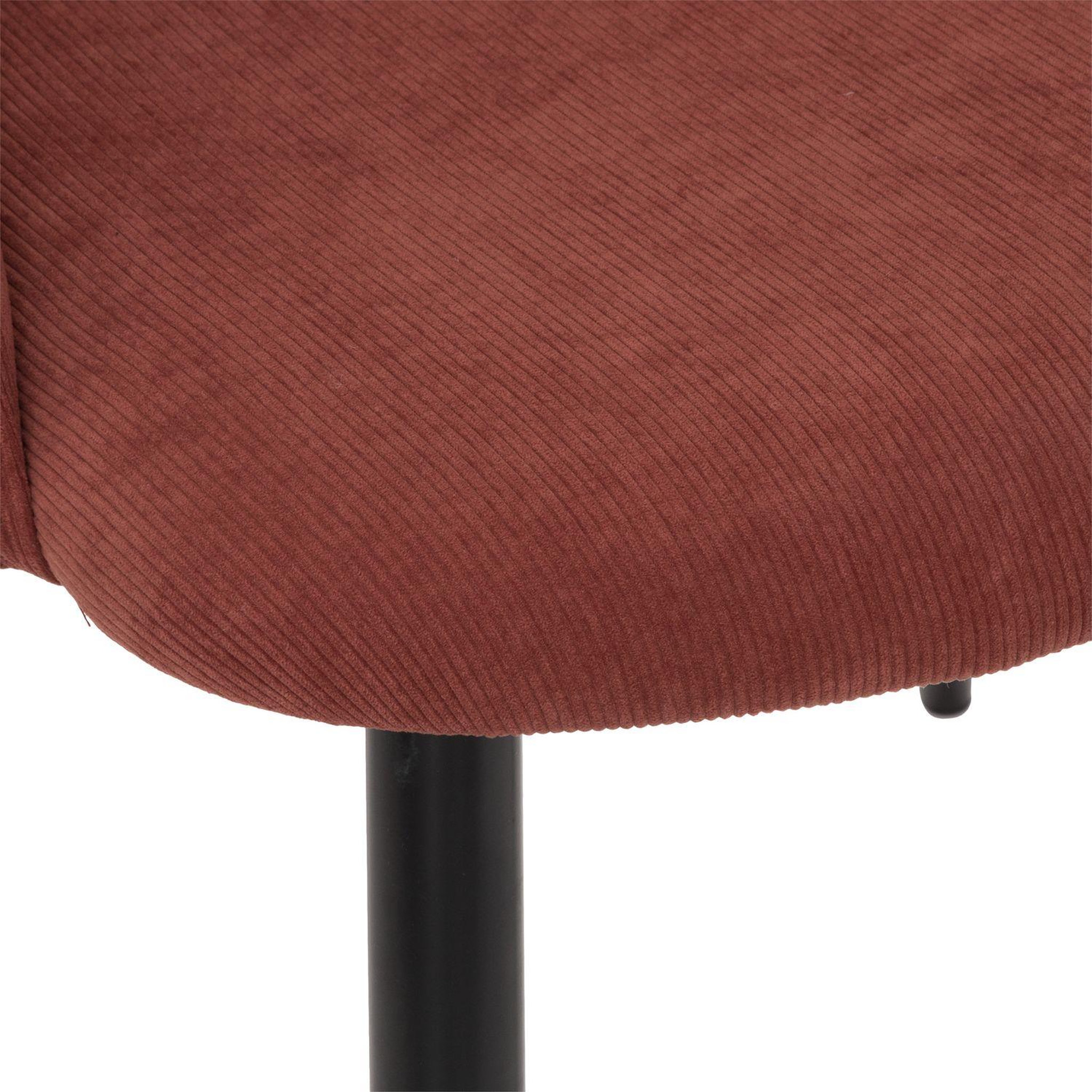 Voir la diapositive 5 : TOILINUX Lot de 4 chaises en velours côtelé CELESTE