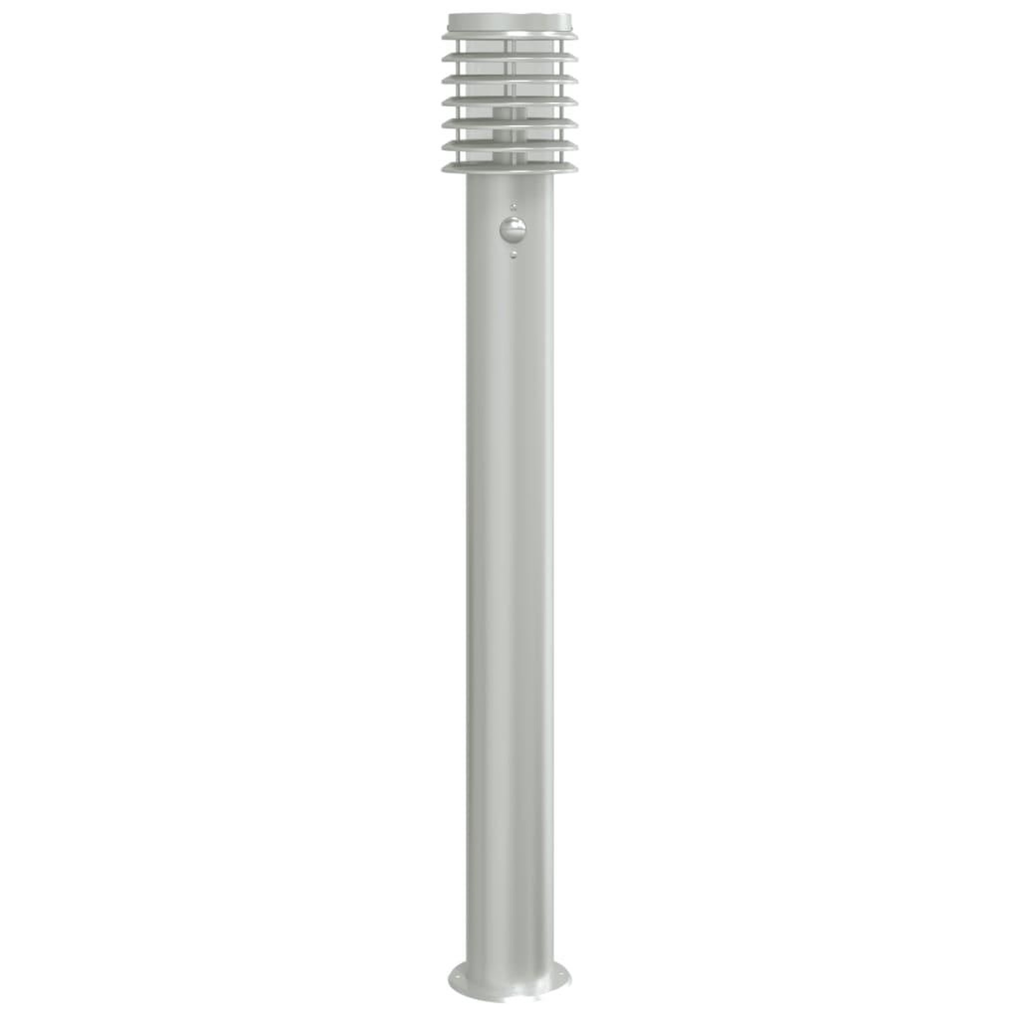 Voir la diapositive 4 : VIDAXL Lampadaire d'exterieur avec capteur argente acier inoxydable