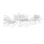 Voir la diapositive 4 : SWEEEK Salon de jardin 4 places avec table en métal, avec dossier et assise maintenus par des sangles