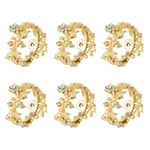 Paris Prix Lot de 6 Ronds de Serviette  Volve  5cm Or