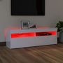 Voir la diapositive 4 : VIDAXL Meuble TV avec lumieres LED blanc brillant 120x35x40 cm
