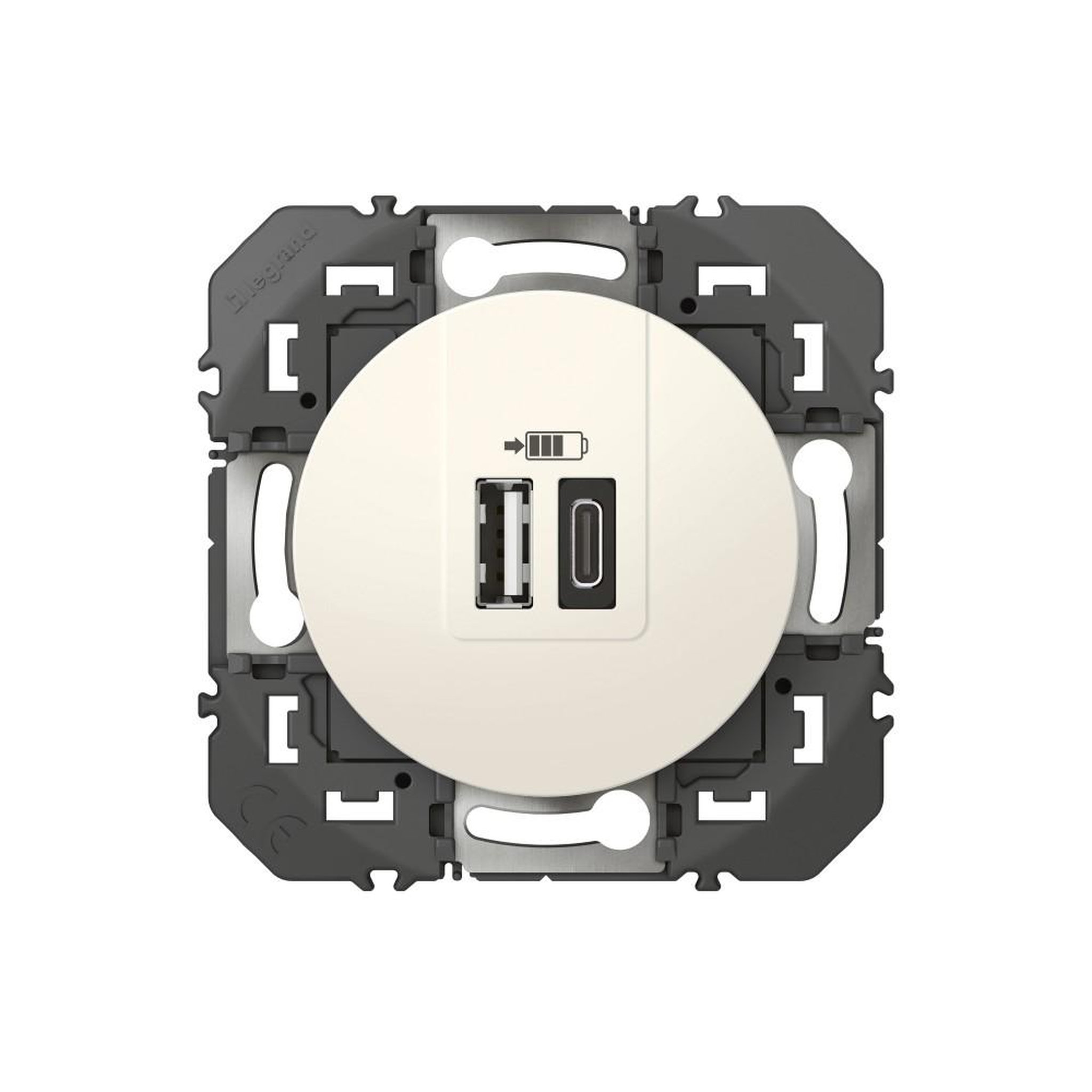 Legrand Prise chargeur usb A et C Dooxie, LEGRAND, blanc