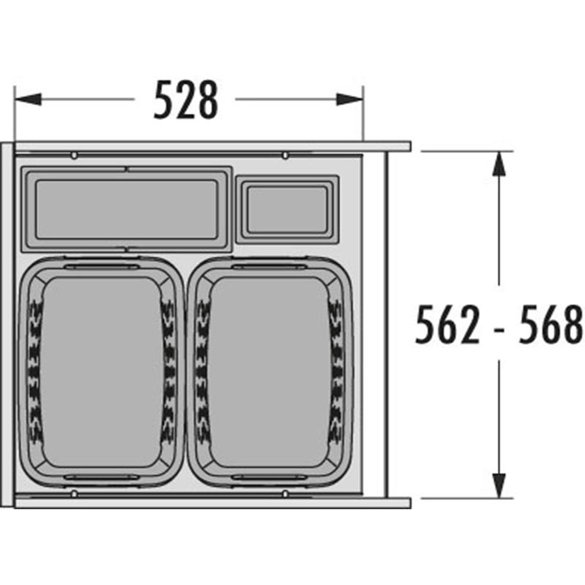 Voir la diapositive 6 : HAILO Double panier à linge encastrable 80l hailo laundry carrier 600