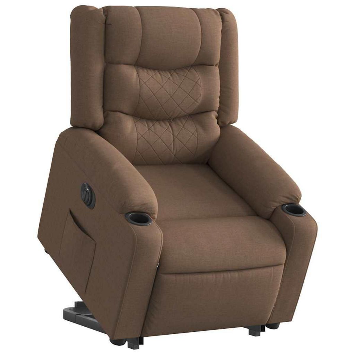 VIDAXL Fauteuil inclinable electrique marron tissu