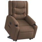 VIDAXL Fauteuil inclinable electrique marron tissu