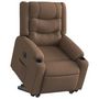 Voir la diapositive 1 : VIDAXL Fauteuil inclinable electrique marron tissu