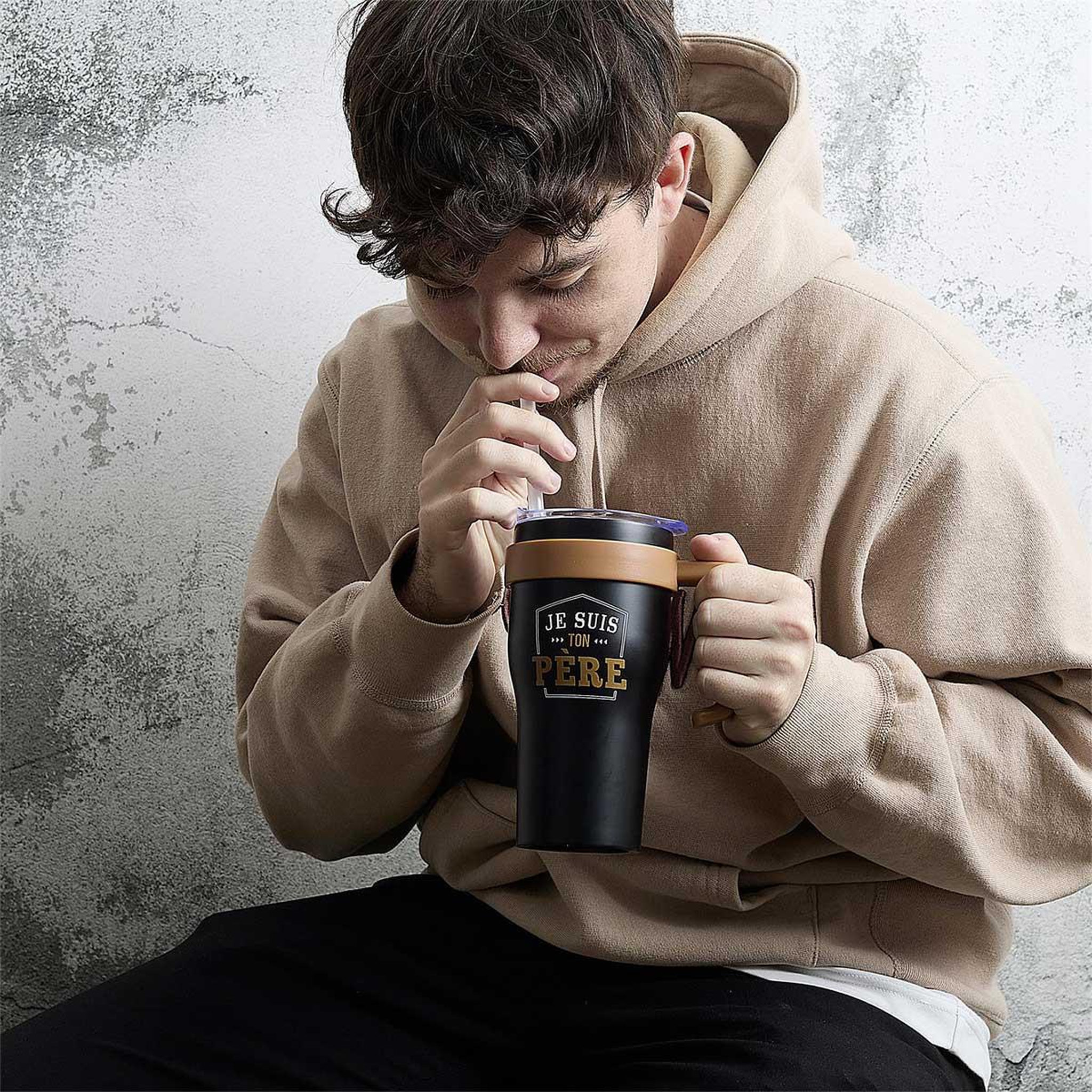 Voir la diapositive 5 : The concept Factory Mug de Transport en Inox  Je Suis Ton Père  60cl Noir
