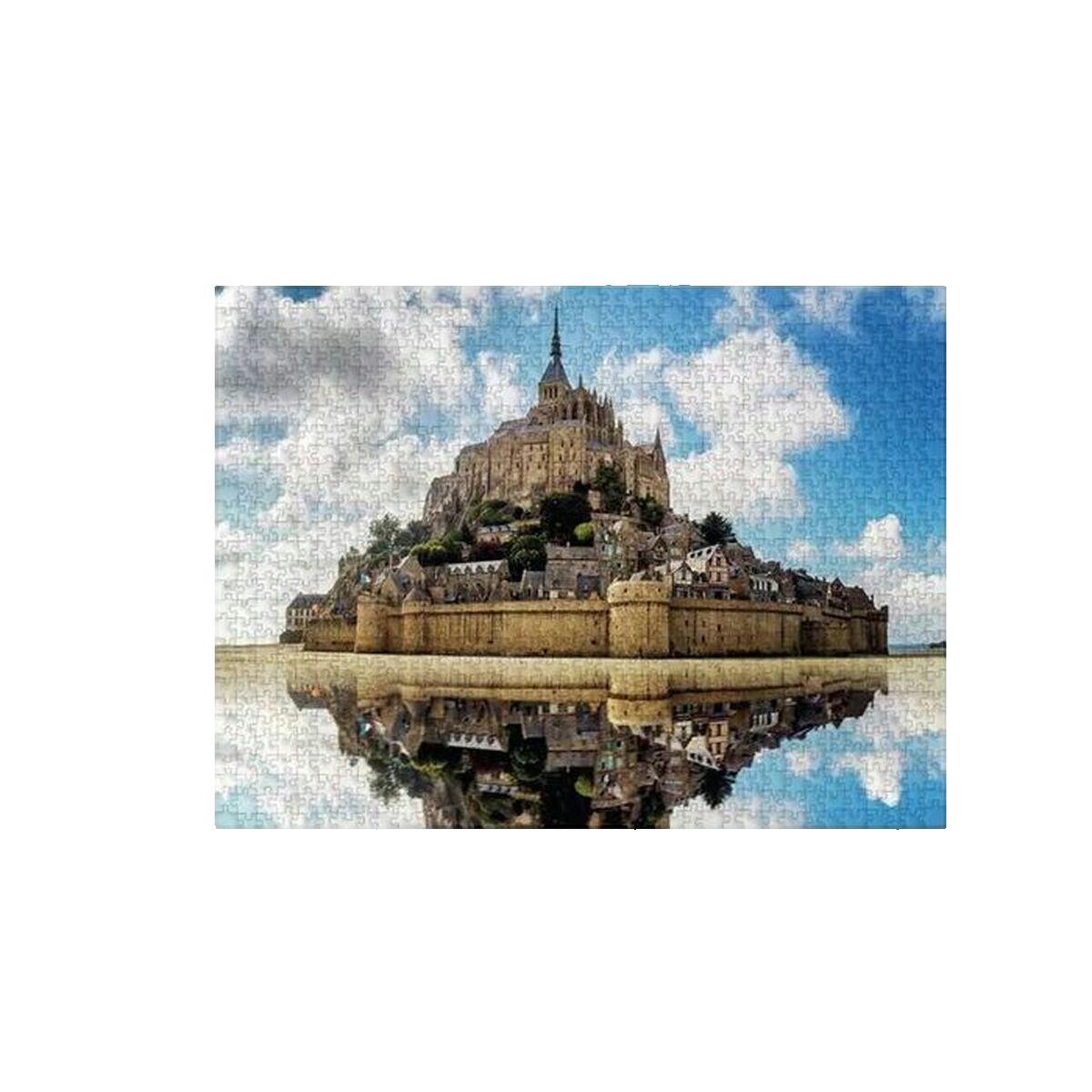 Voir la diapositive 2 : Nathan Puzzle 1000 pièces Mont Saint-Michel – Collection Des Racines et des Ailes – Puzzle adulte panorama – Nathan