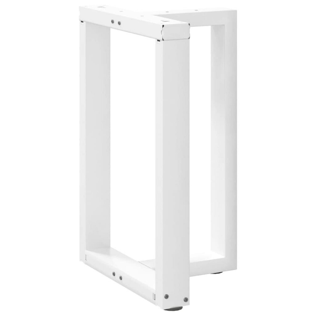 VIDAXL Pieds de table a manger forme de T 2 pcs blanc 60x35x(72-73) cm