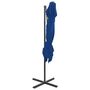 Voir la diapositive 4 : VIDAXL Parasol de jardin en porte-a-faux a double toit bleu azure