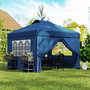 Voir la diapositive 4 : OUTSUNNY Tonnelle barnum pop-up pliant 2,97L x 2,97l x 2,84H m sac transport inclus bleu