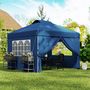 Voir la diapositive 4 : OUTSUNNY Tonnelle barnum pop-up pliant 2,97L x 2,97l x 2,84H m sac transport inclus bleu