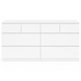 Voir la diapositive 3 : ID MARKET Commode 8 tiroirs TOMI 160 cm bois blanc