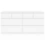 Voir la diapositive 3 : ID MARKET Commode 8 tiroirs TOMI 160 cm bois blanc
