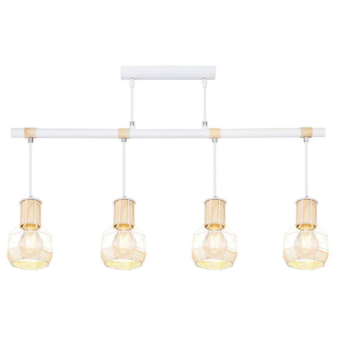 GLOBO Suspension design scandinave Bana - H. 120 cm - Blanc