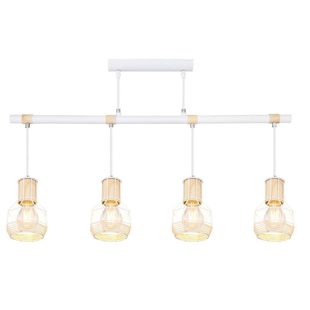 GLOBO Suspension design scandinave Bana - H. 120 cm - Blanc