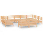 Voir la diapositive 2 : VIDAXL Salon de jardin 12 pcs Bois de pin massif