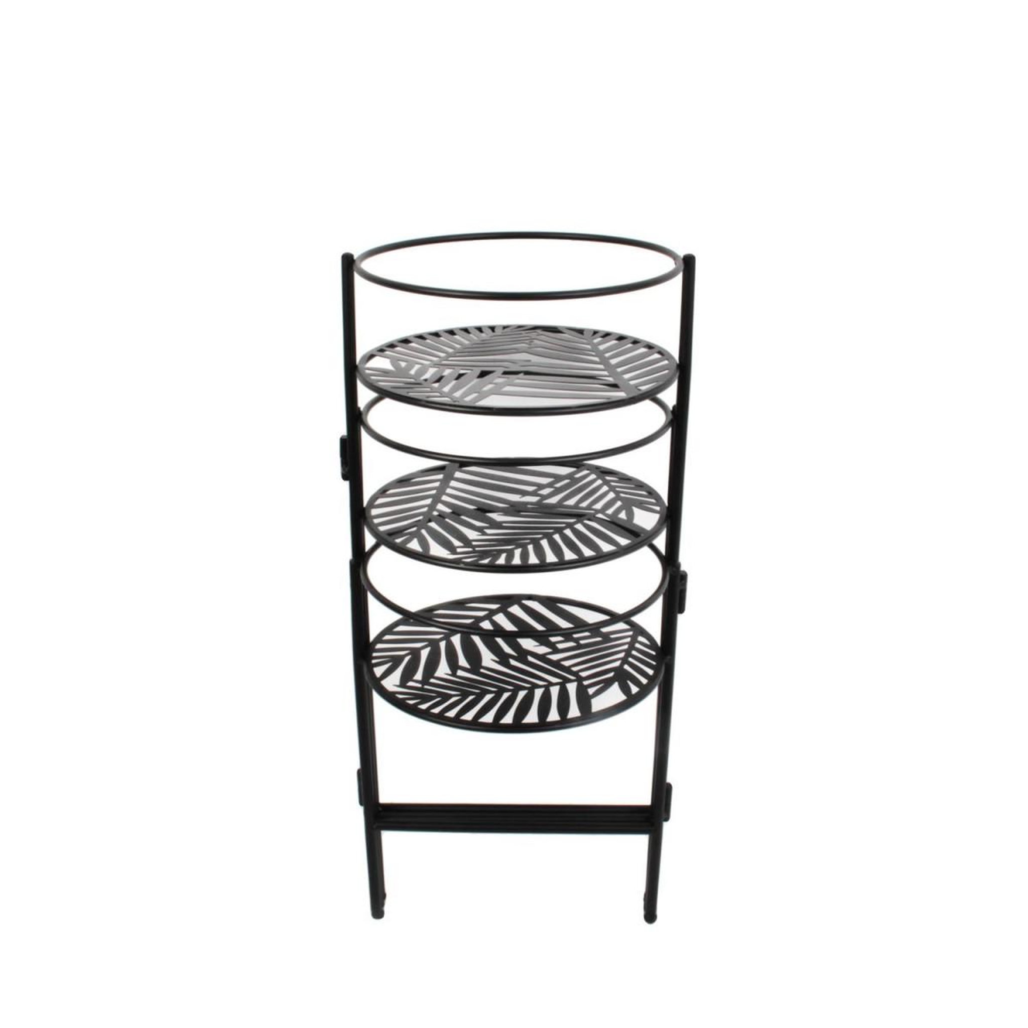 Voir la diapositive 5 : The Home Deco Factory Porte-Plantes 3 Niveaux  Éventail  66cm Noir