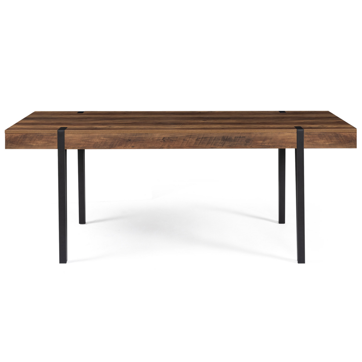 ID MARKET Table à manger rectangle AUSTRIA 10 personnes bois pied épingle 200 cm