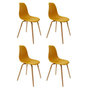 Voir la diapositive 1 : Paris Prix Lot de 4 Chaises Scandinaves  Phénix  81cm Moutarde
