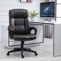 Voir la diapositive 4 : HOMCOM Fauteuil de bureau chaise de bureau ergonomique réglable roulettes pivotant 360° revêtement synthétique PU 64 x 73 x 106-115,5 cm chocolat