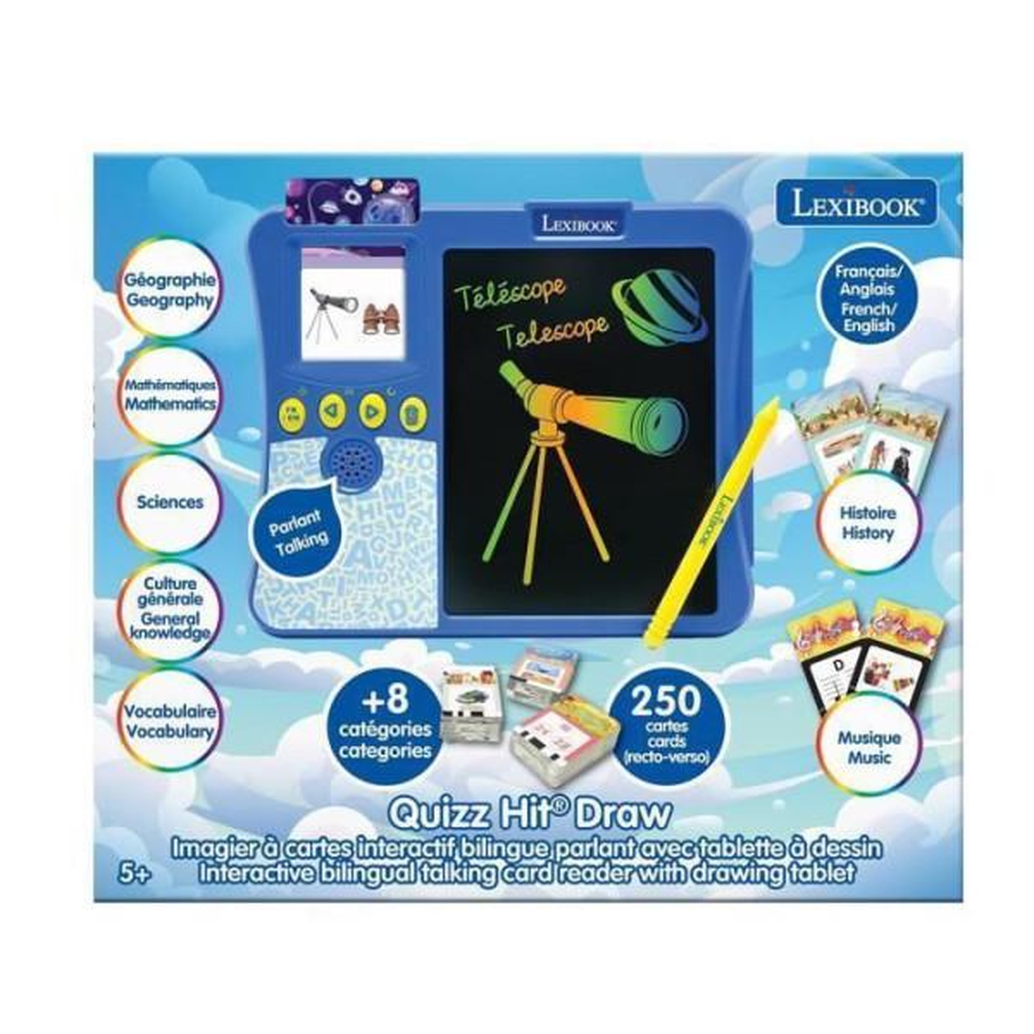 Voir la diapositive 4 : Lexibook Imagier interactif - LEXIBOOK - Bilingue - 200 cartes éducatives - Tablette a dessin - Apprentissage ludique
