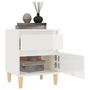Voir la diapositive 4 : VIDAXL Table de chevet Blanc brillant 40x35x50 cm