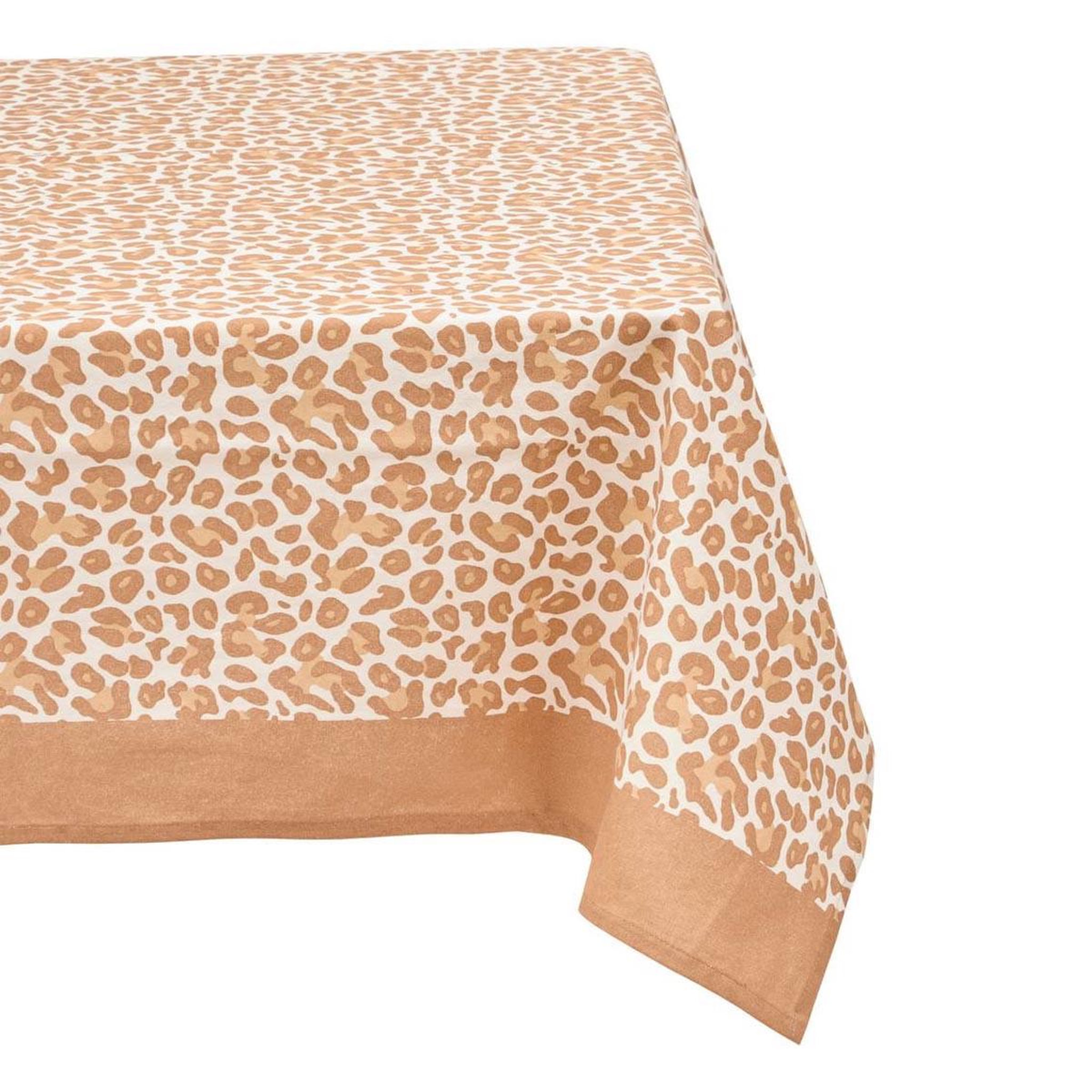 Voir la diapositive 2 : ATMOSPHERA Nappe en coton  leopardi  150x250cm beige