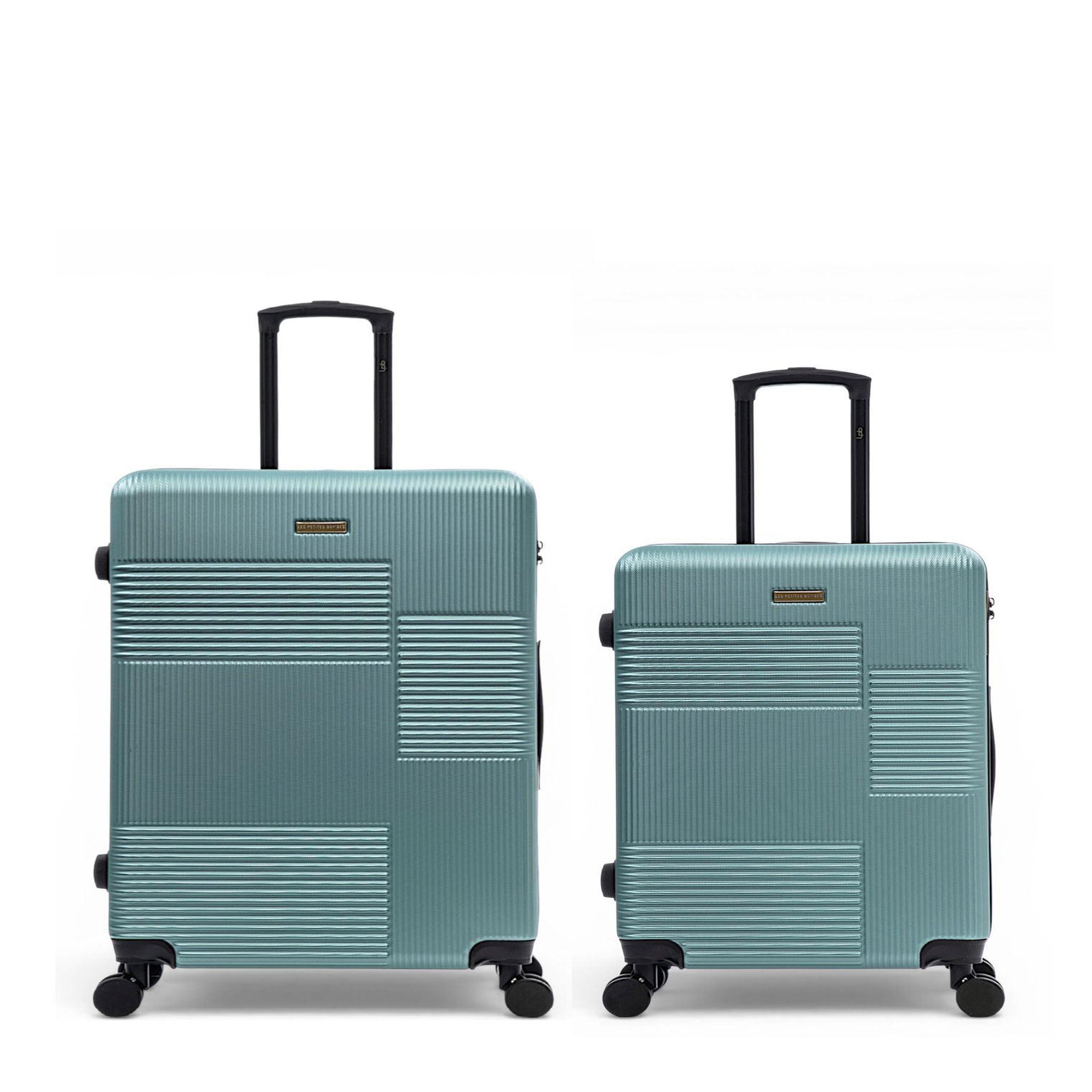 LES P'TITES BOMBES LPB Lot de 2 Valises Rigides Grand Format et Taille Moyenne LIVIA