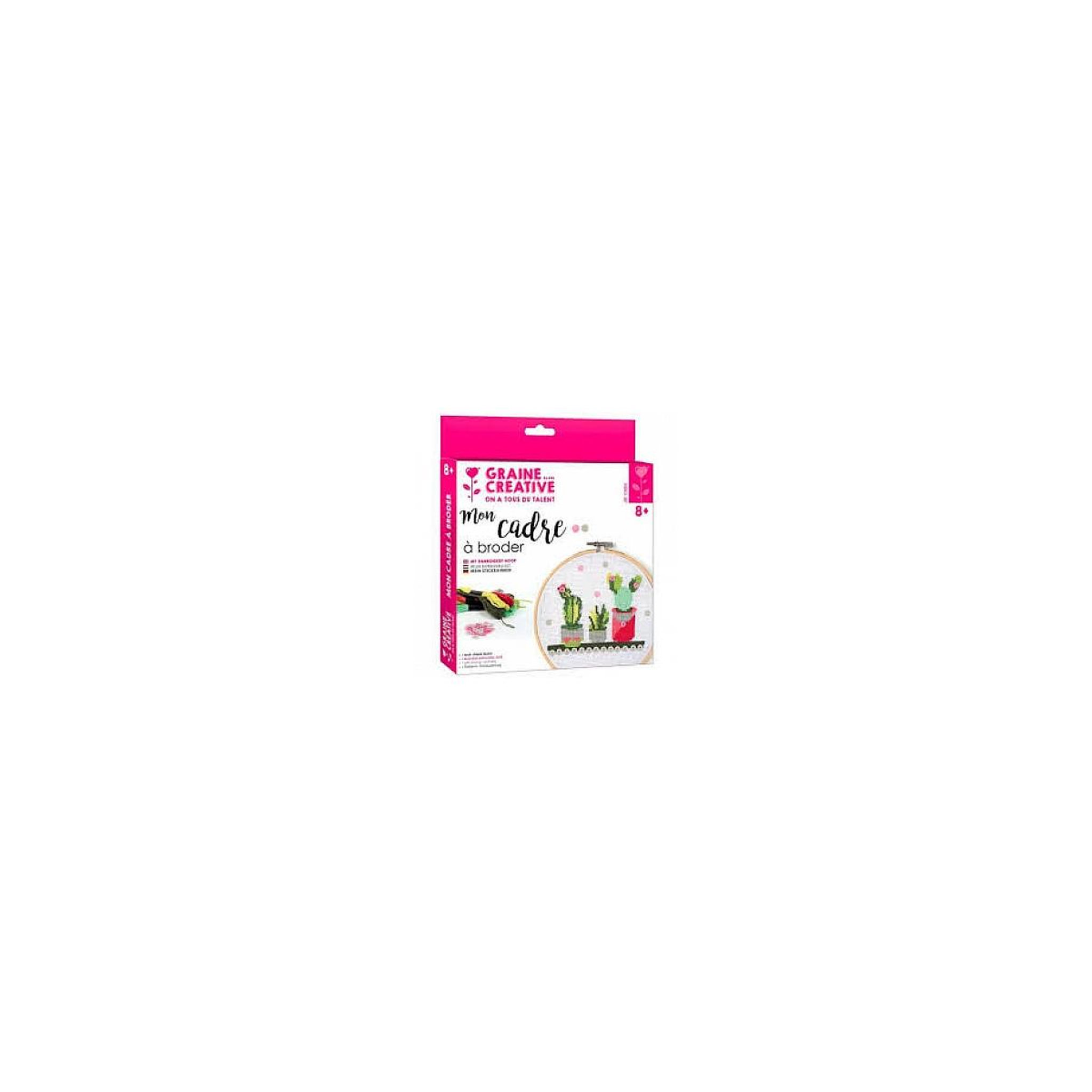 Graine créative Kit Tambour a Broder Cactus en Bois