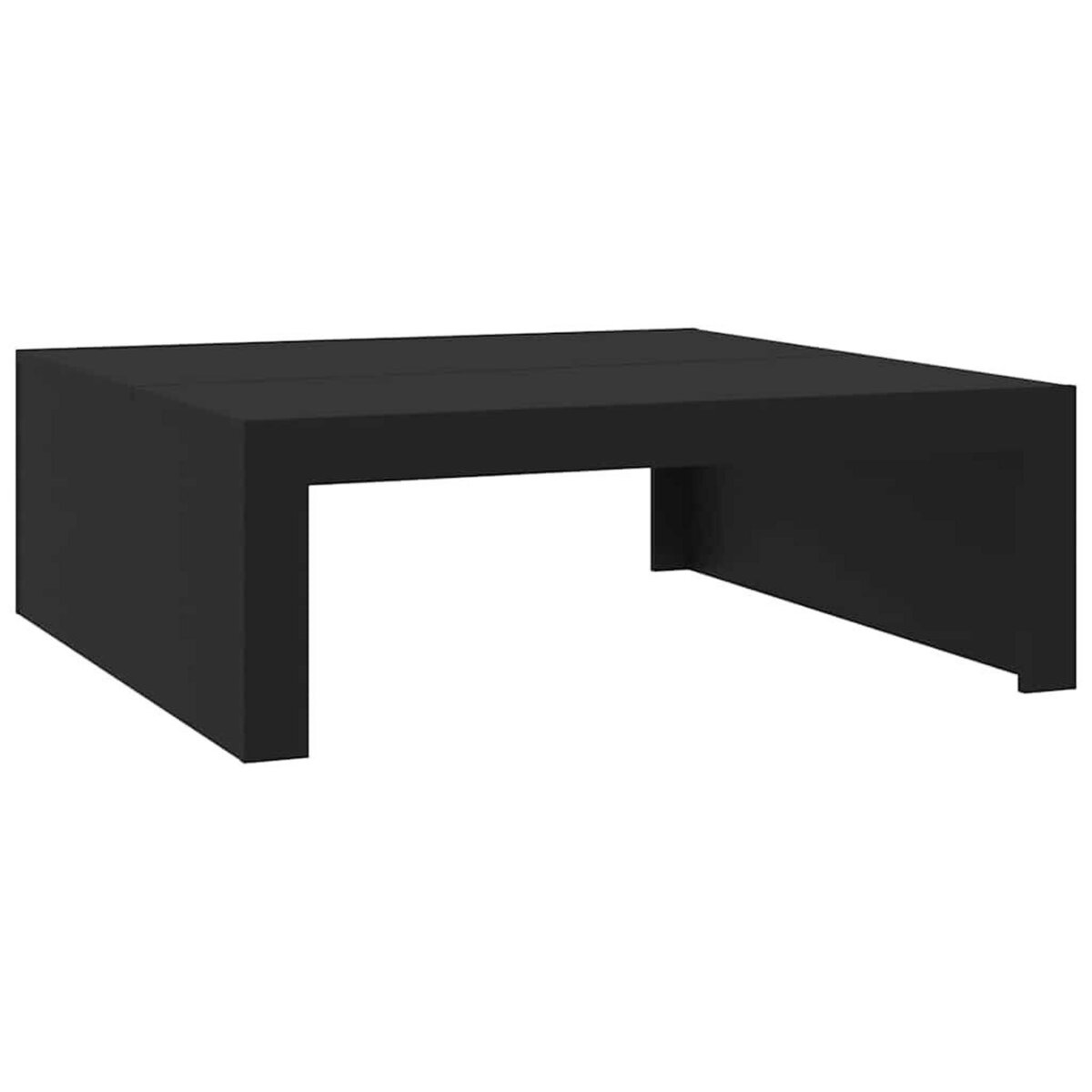 VIDAXL Table basse noir 100x100x35 cm bois d'ingenierie