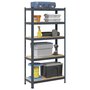 Voir la diapositive 1 : VIDAXL Etagere de rangement 5 niveaux Anthracite Acier bois ingenierie