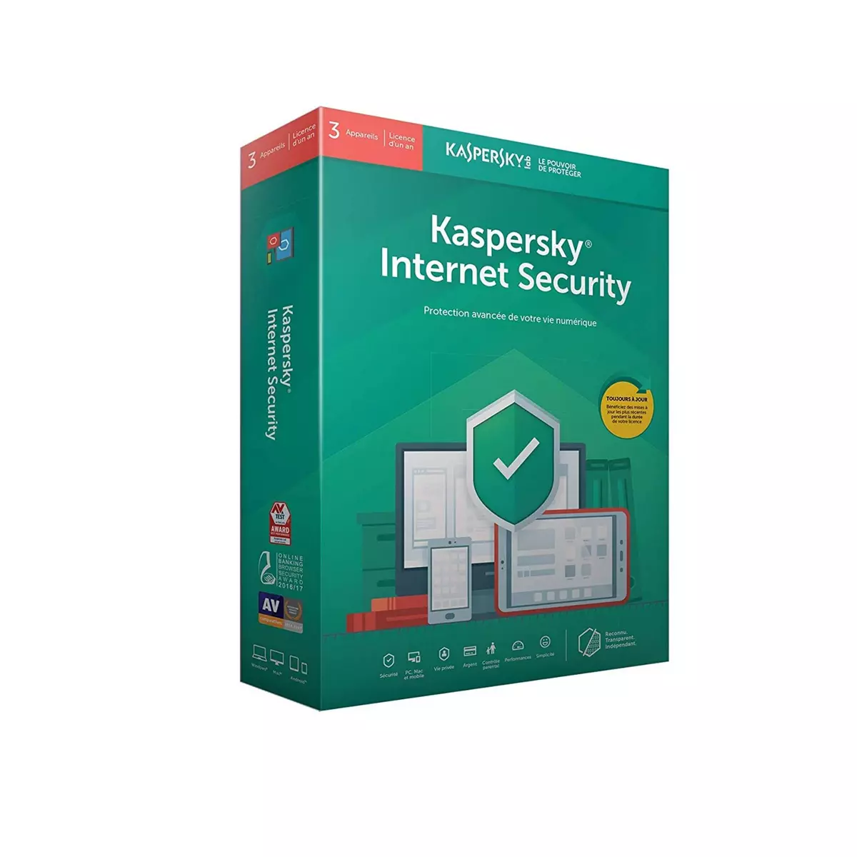 Kaspersky Internet Security 2019 - 3 postes/1 an