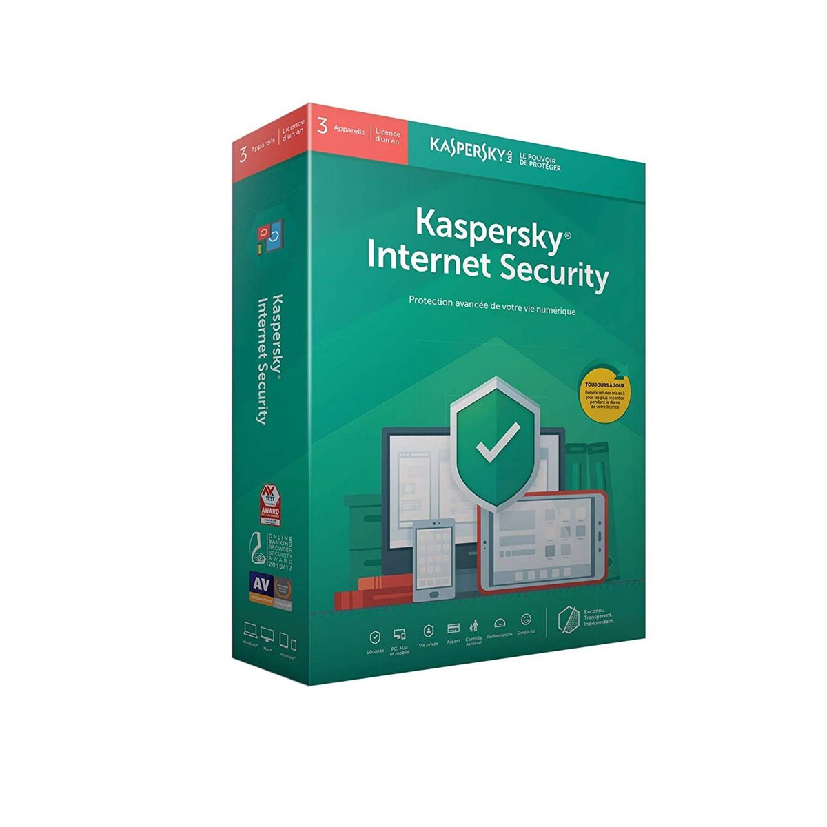 Kaspersky Internet Security 2019 - 3 postes/1 an