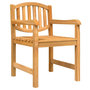 Voir la diapositive 3 : VIDAXL Chaises de jardin lot de 8 58x59x88 cm bois massif de teck