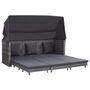 Voir la diapositive 1 : VIDAXL Canape-lit extensible 3 places avec toit Resine tressee Gris
