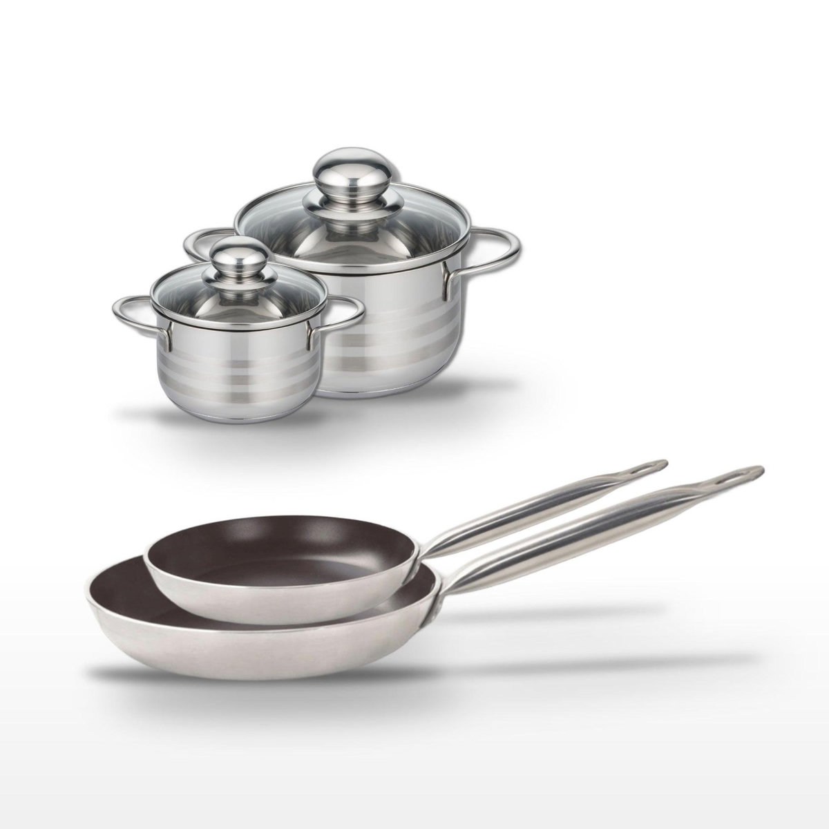 ELO Lot Poêles 24/28 cm & Faitouts 12/16 cm Elo Bistro Line