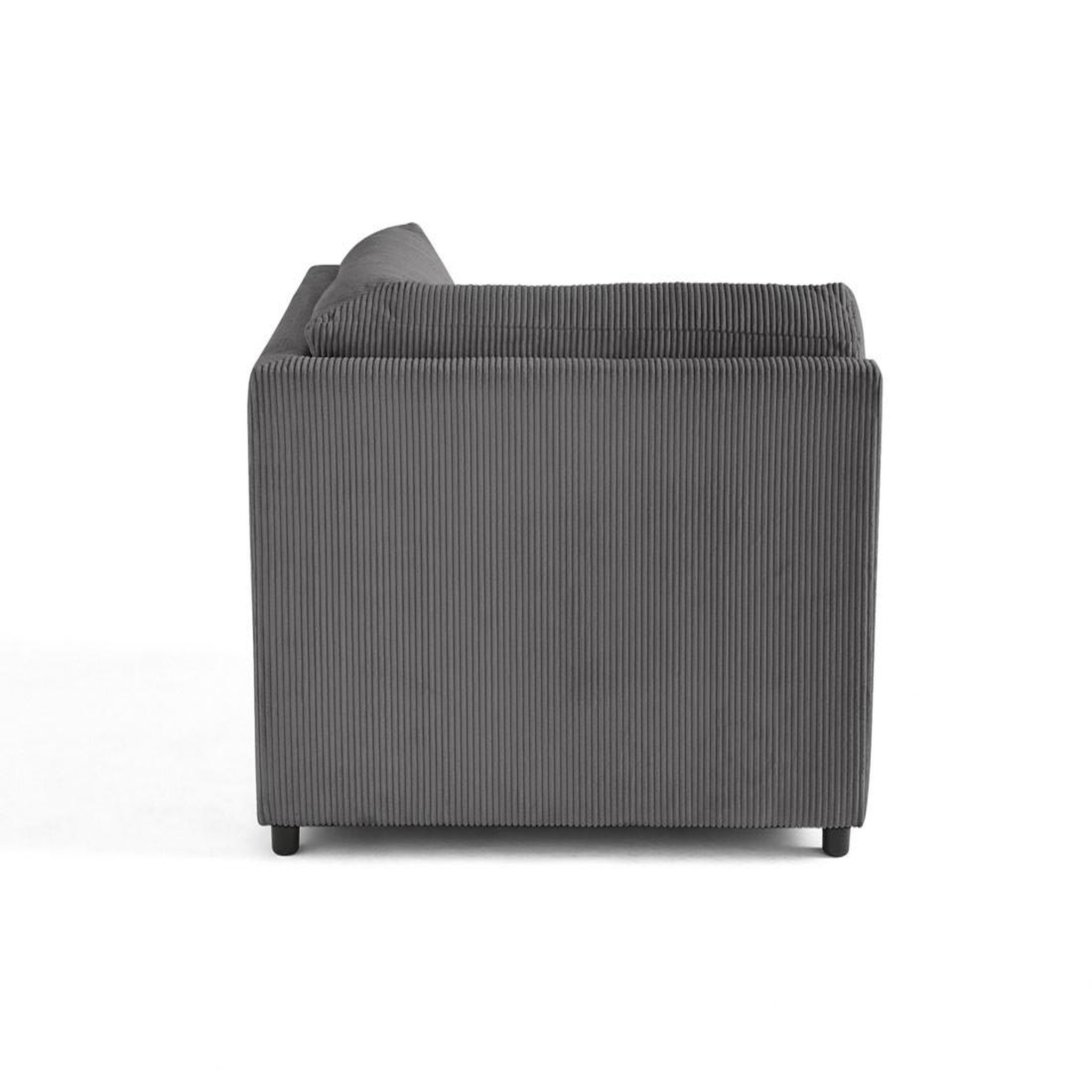 Voir la diapositive 3 : BEST MOBILIER Garance - module d'assise d'angle réversible - en velours côtelé