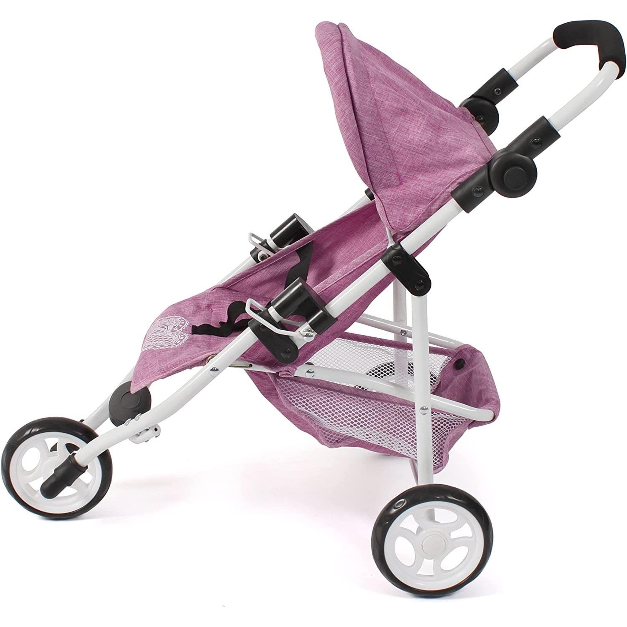 Voir la diapositive 3 : BAYER CHIC 2000 Petite poussette de jogging LOLA jean rose pour poupée