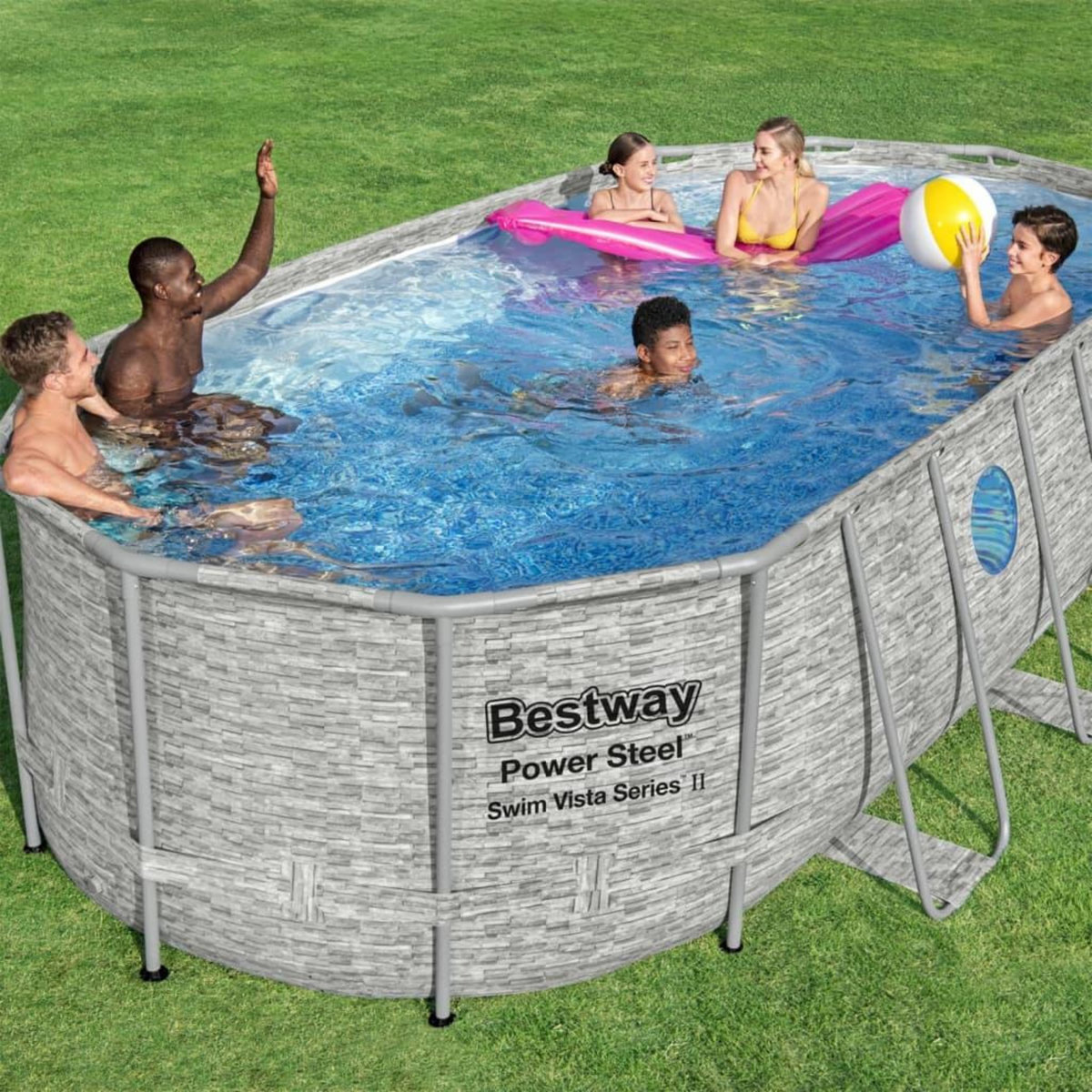 BESTWAY Bestway Ensemble de piscine Power Steel Swim Vista 549x274x122 cm