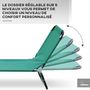 Voir la diapositive 5 : OUTSUNNY Bain de soleil transat pliable inclinable 5 positions acier noir tissu Oxford vert