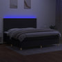 Voir la diapositive 4 : VIDAXL Sommier a lattes de lit et matelas et LED Noir 200x200 cm Tissu