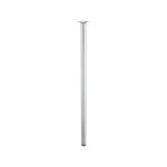 CENTRALE BRICO Pied de table cylindrique fixe acier chromé gris, 80 cm