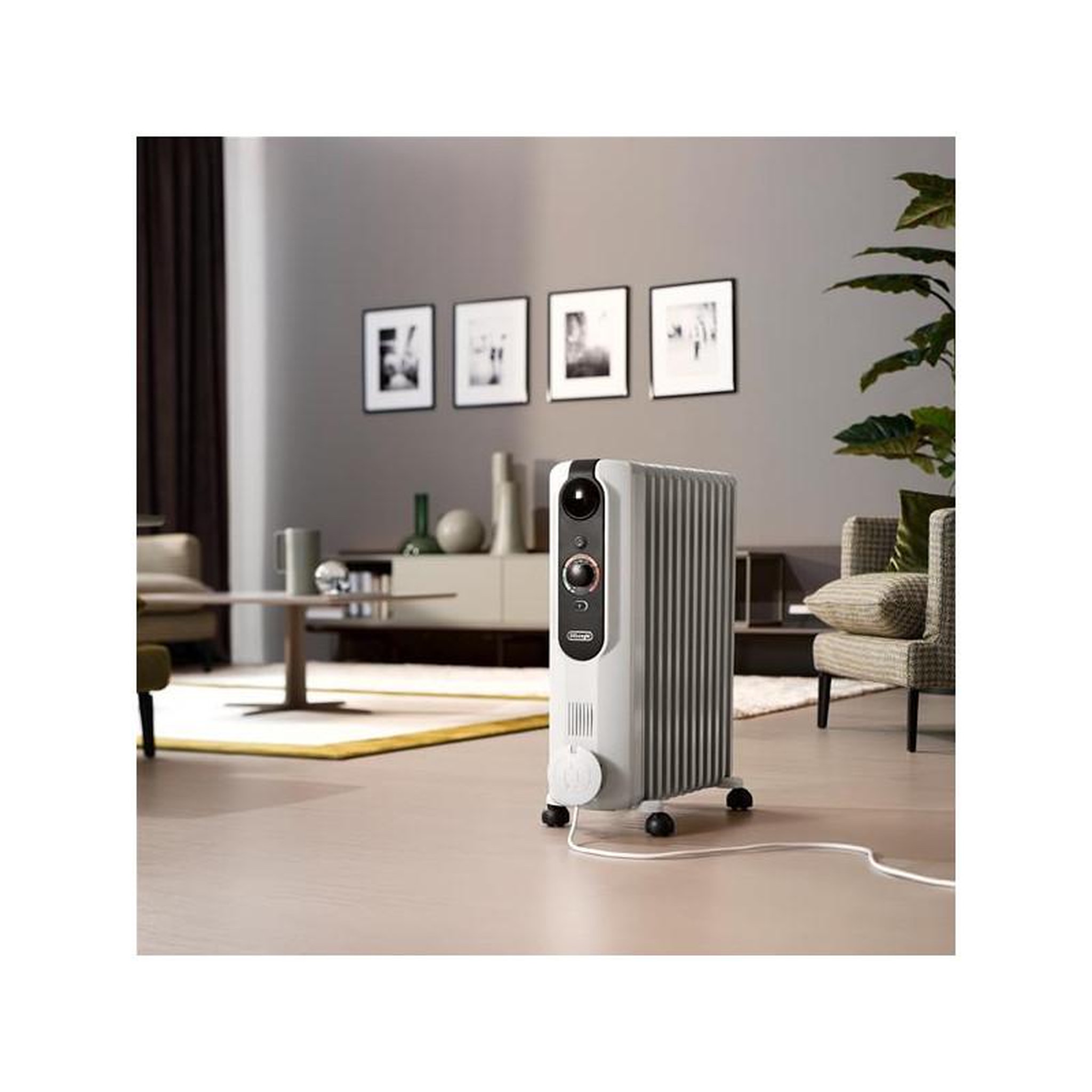 Voir la diapositive 4 : DELONGHI Radiateur à bain d'huile 2500w blanc - TRRSE1225