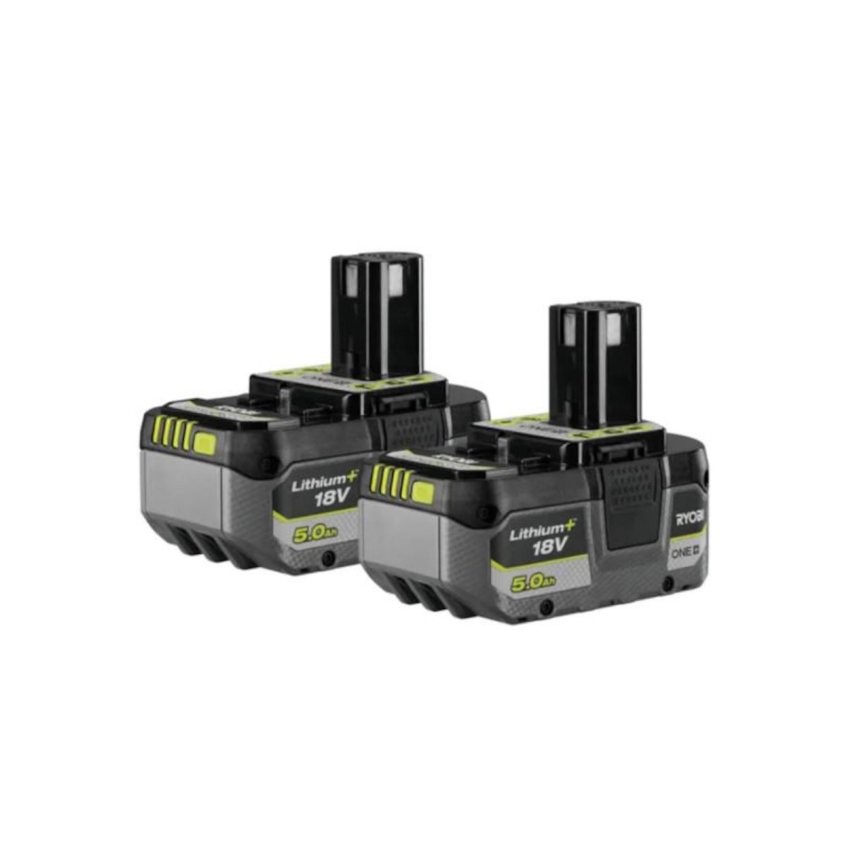 Ryobi [JAMAIS UTILISÉ] Lot de 2 batteries RYOBI 18V One+ 5.0Ah Lithium-ion RB18LL50