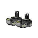 Ryobi [JAMAIS UTILISÉ] Lot de 2 batteries RYOBI 18V One+ 5.0Ah Lithium-ion RB18LL50