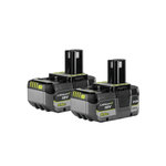 Ryobi [JAMAIS UTILISÉ] Lot de 2 batteries RYOBI 18V One+ 5.0Ah Lithium-ion RB18LL50