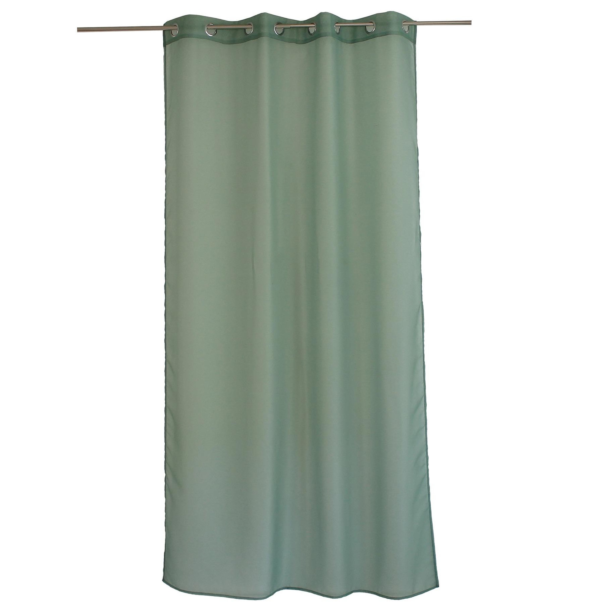 Eden Voilage a oeillets uni basique. Coloris disponibles : Vert, Orange, Noir