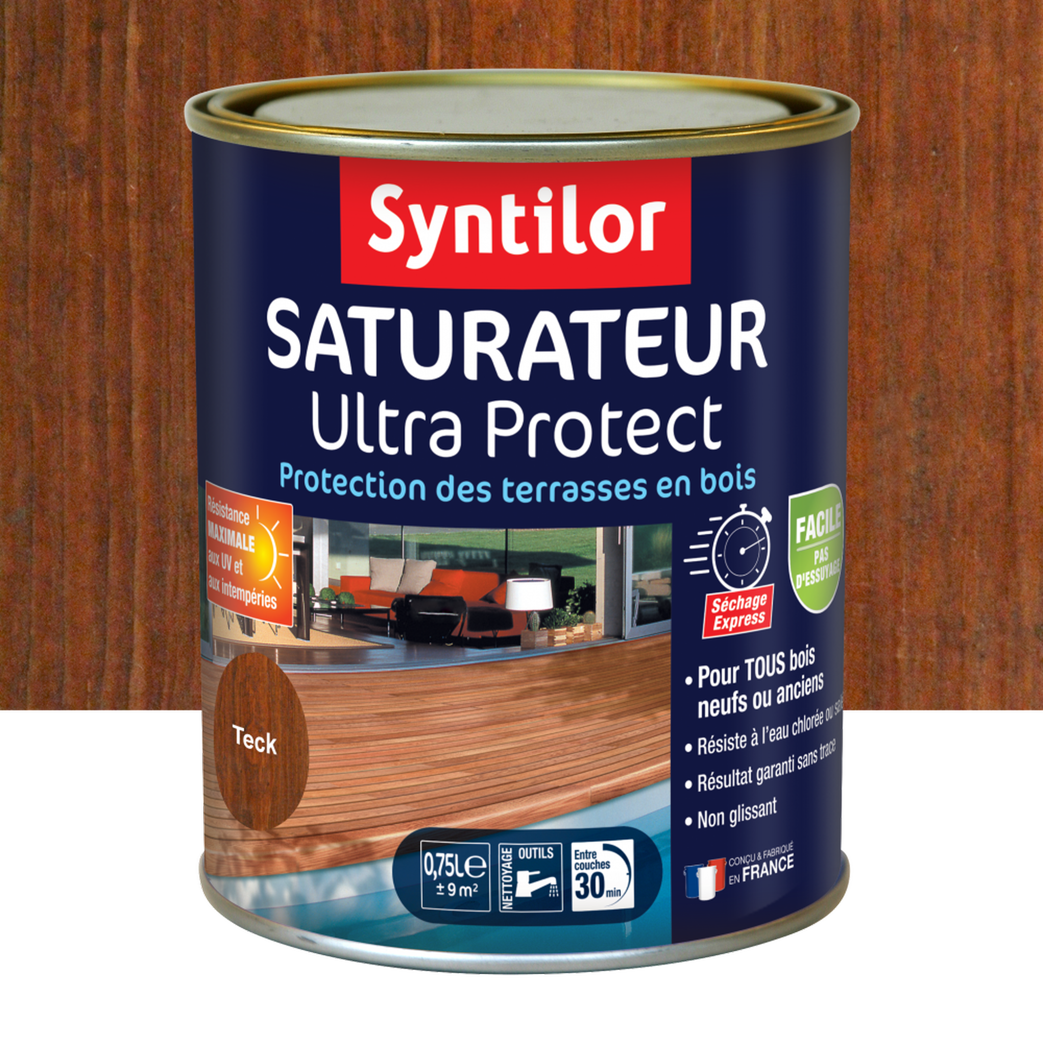 CENTRALE BRICO Saturateur Ultra protect SYNTILOR, teck, mat 0.75 l