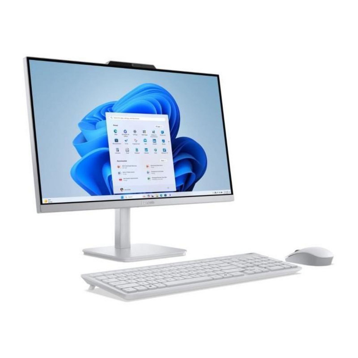 Lenovo PC Tout-en-un LENOVO A100 | Windows 11 - 23,8 FHD - Intel N100 - RAM 8Go - SSD 256Go - Clavier + Souris sans fil